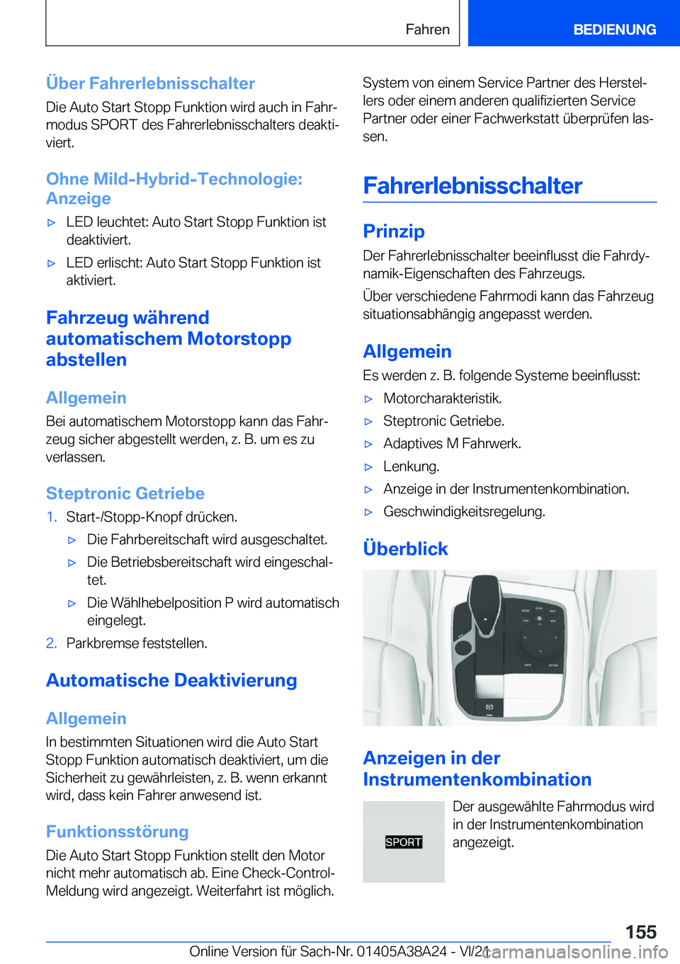 BMW 4 SERIES GRAN COUPE 2022  Betriebsanleitungen (in German) �