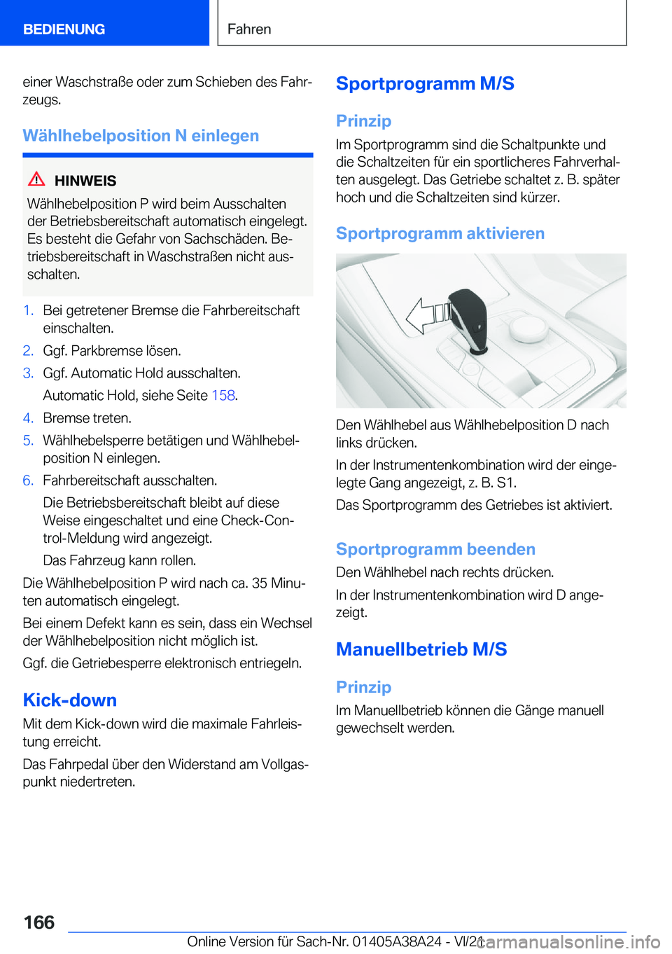 BMW 4 SERIES GRAN COUPE 2022  Betriebsanleitungen (in German) �e�i�n�e�r��W�a�s�c�h�s�t�r�a�