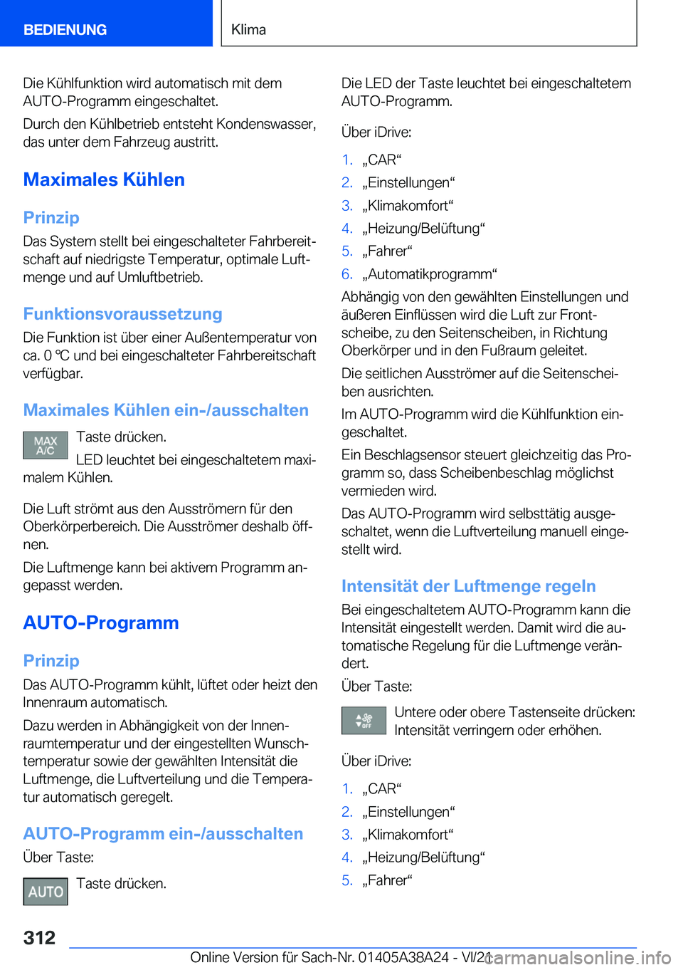 BMW 4 SERIES GRAN COUPE 2022  Betriebsanleitungen (in German) �D�i�e��K�