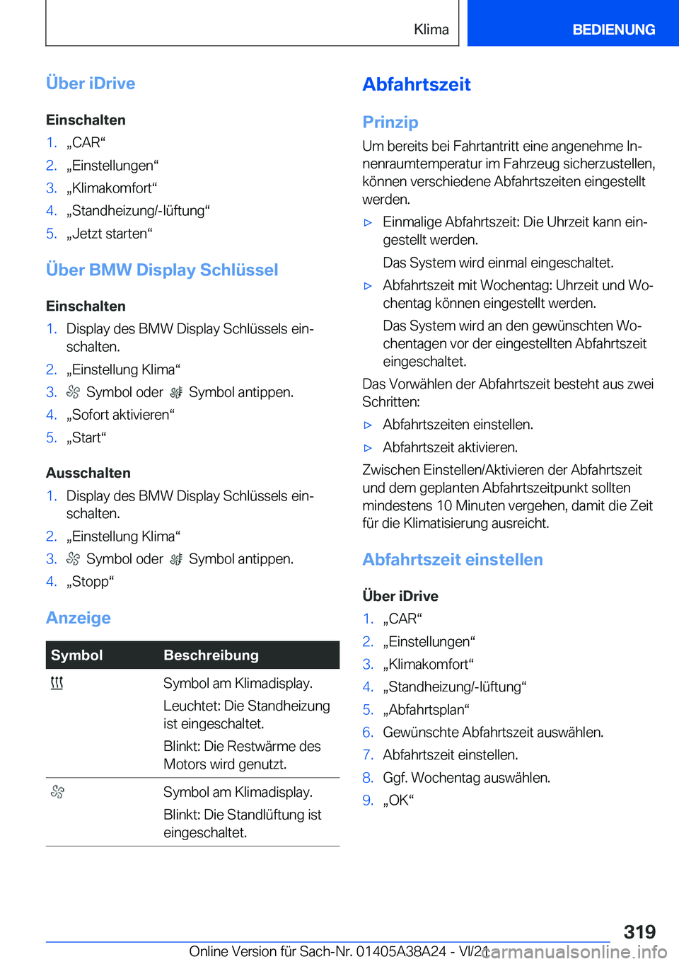 BMW 4 SERIES GRAN COUPE 2022  Betriebsanleitungen (in German) �