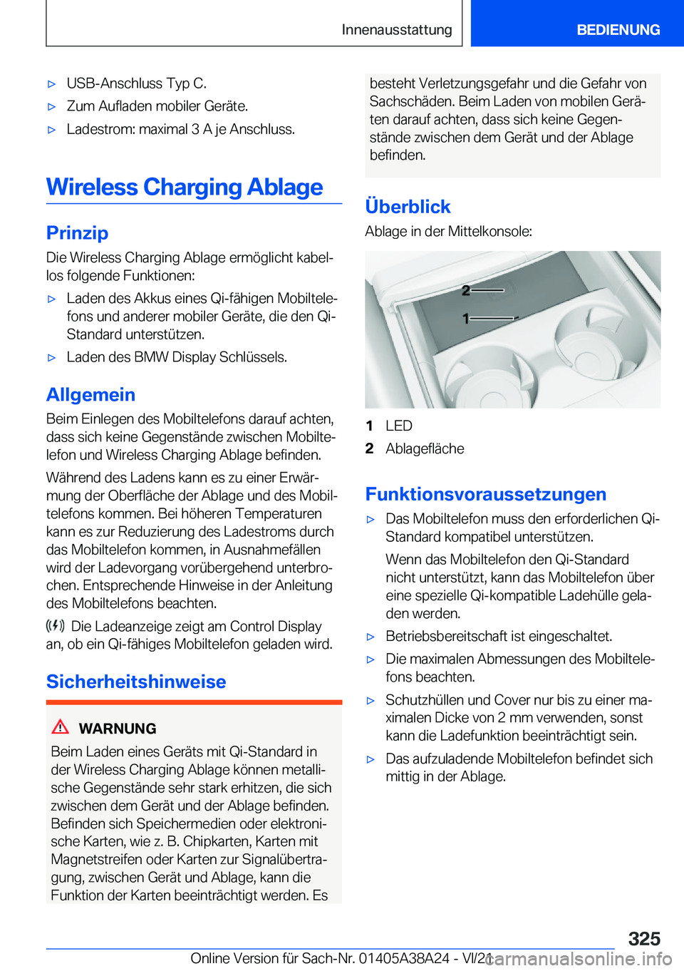 BMW 4 SERIES GRAN COUPE 2022  Betriebsanleitungen (in German) x�U�S�B�-�A�n�s�c�h�l�u�s�s��T�y�p��C�.x�Z�u�m��A�u�f�l�a�d�e�n��m�o�b�i�l�e�r��G�e�r�