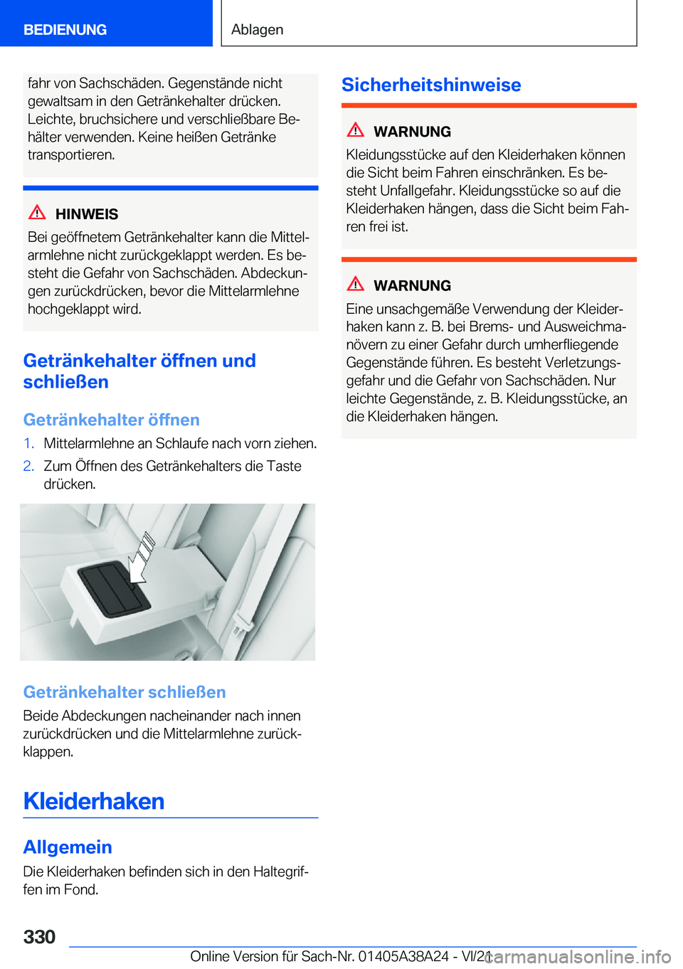 BMW 4 SERIES GRAN COUPE 2022  Betriebsanleitungen (in German) �f�a�h�r��v�o�n��S�a�c�h�s�c�h�