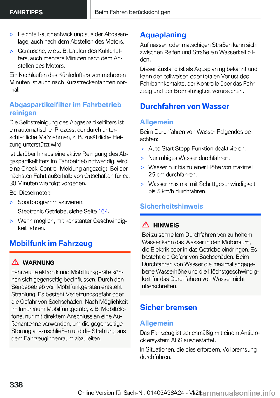 BMW 4 SERIES GRAN COUPE 2022  Betriebsanleitungen (in German) x�L�e�i�c�h�t�e��R�a�u�c�h�e�n�t�w�i�c�k�l�u�n�g��a�u�s��d�e�r��A�b�g�a�s�a�nj�l�a�g�e�,��a�u�c�h��n�a�c�h��d�e�m��A�b�s�t�e�l�l�e�n��d�e�s��M�o�t�o�r�s�.x�G�e�r�