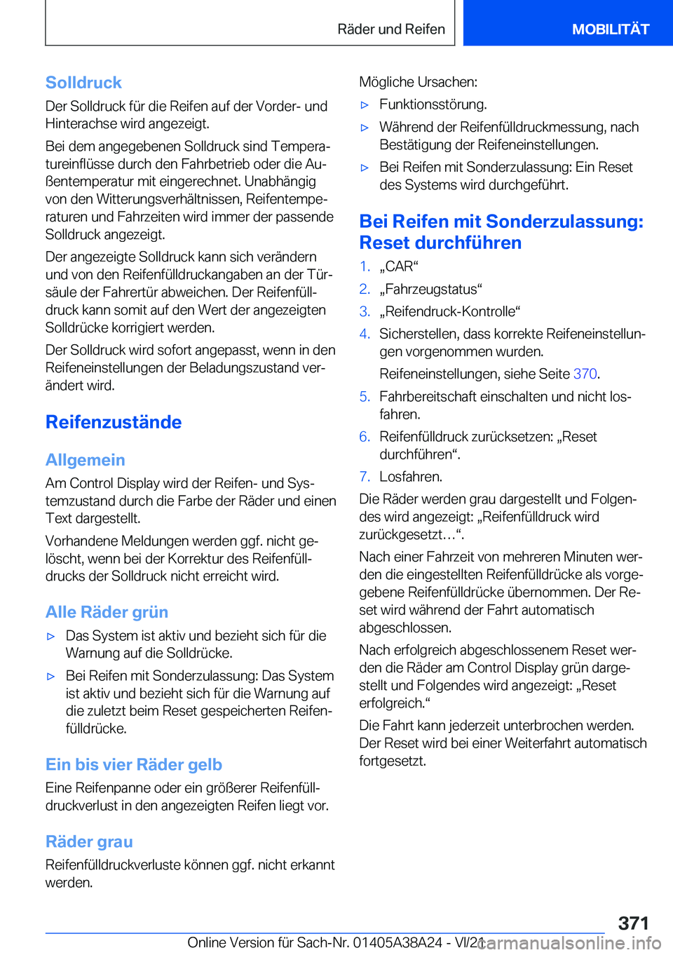 BMW 4 SERIES GRAN COUPE 2022  Betriebsanleitungen (in German) �S�o�l�l�d�r�u�c�k�D�e�r��S�o�l�l�d�r�u�c�k��f�