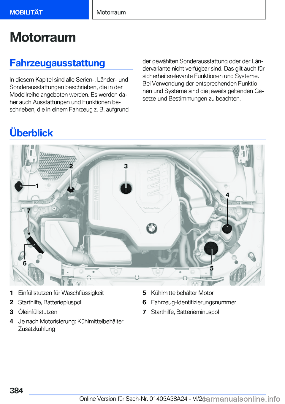 BMW 4 SERIES GRAN COUPE 2022  Betriebsanleitungen (in German) �M�o�t�o�r�r�a�u�m�F�a�h�r�z�e�u�g�a�u�s�s�t�a�t�t�u�n�g
�I�n��d�i�e�s�e�m��K�a�p�i�t�e�l��s�i�n�d��a�l�l�e��S�e�r�i�e�n�-�,��L�