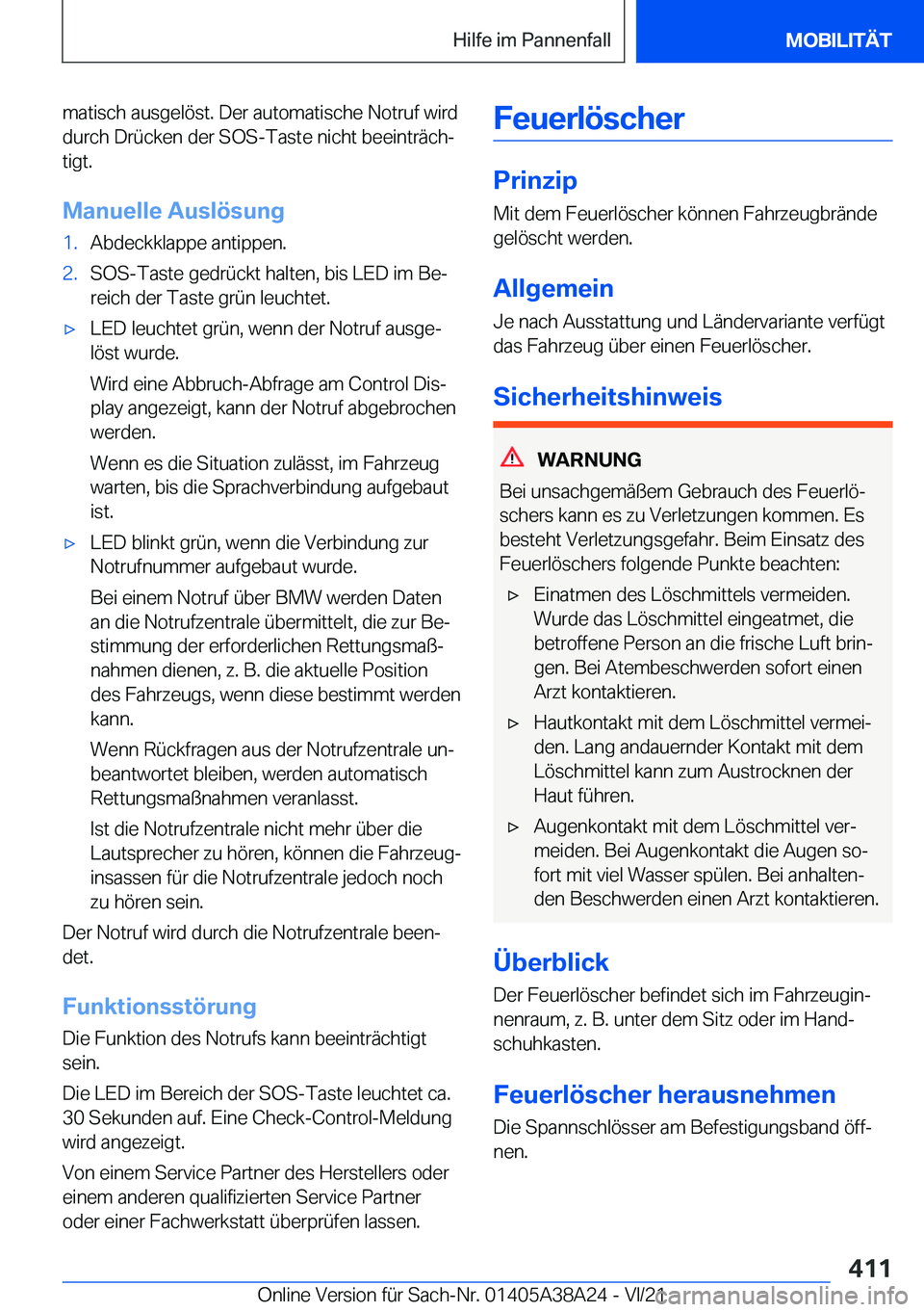 BMW 4 SERIES GRAN COUPE 2022  Betriebsanleitungen (in German) �m�a�t�i�s�c�h��a�u�s�g�e�l�