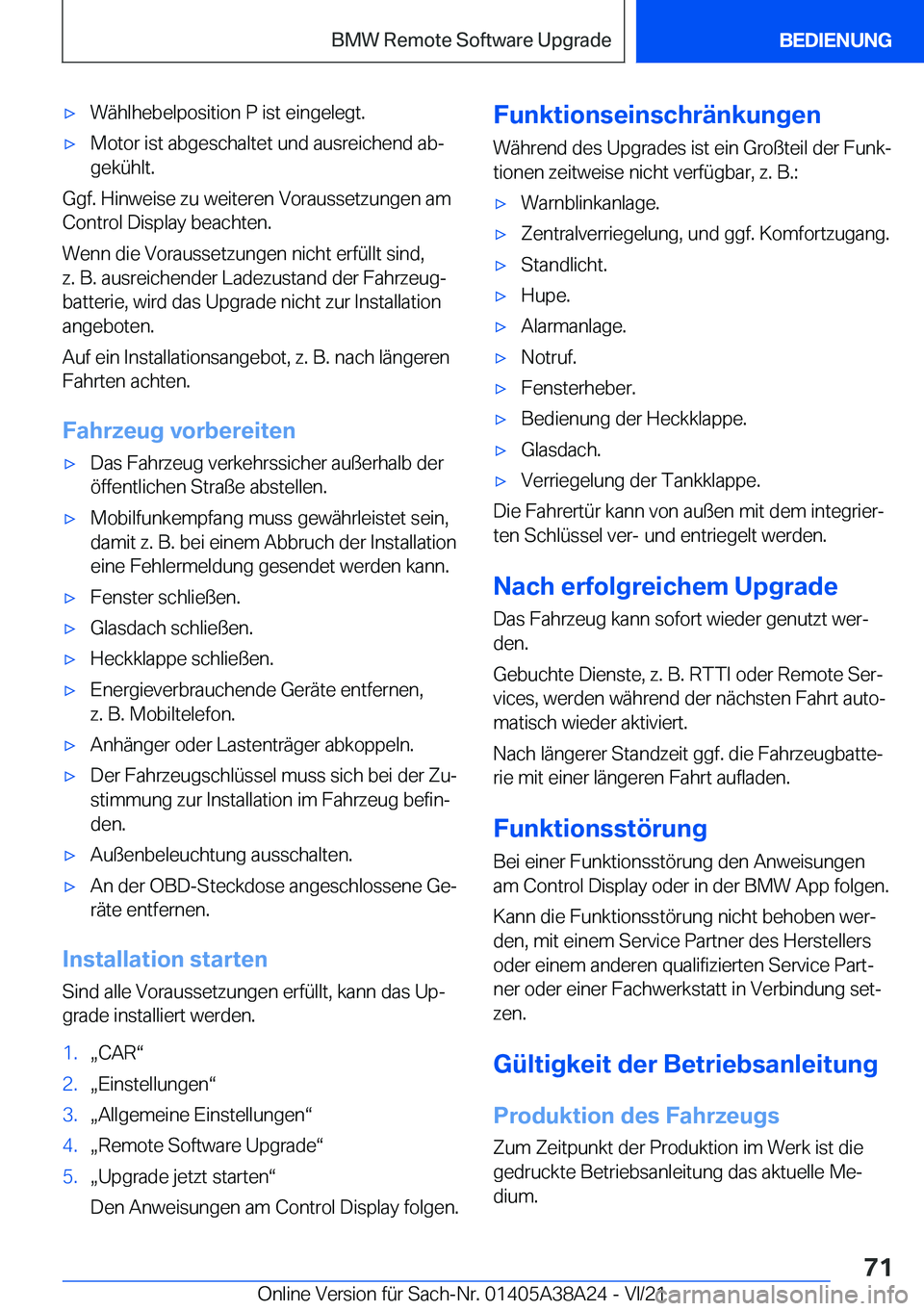BMW 4 SERIES GRAN COUPE 2022  Betriebsanleitungen (in German) x�W�
