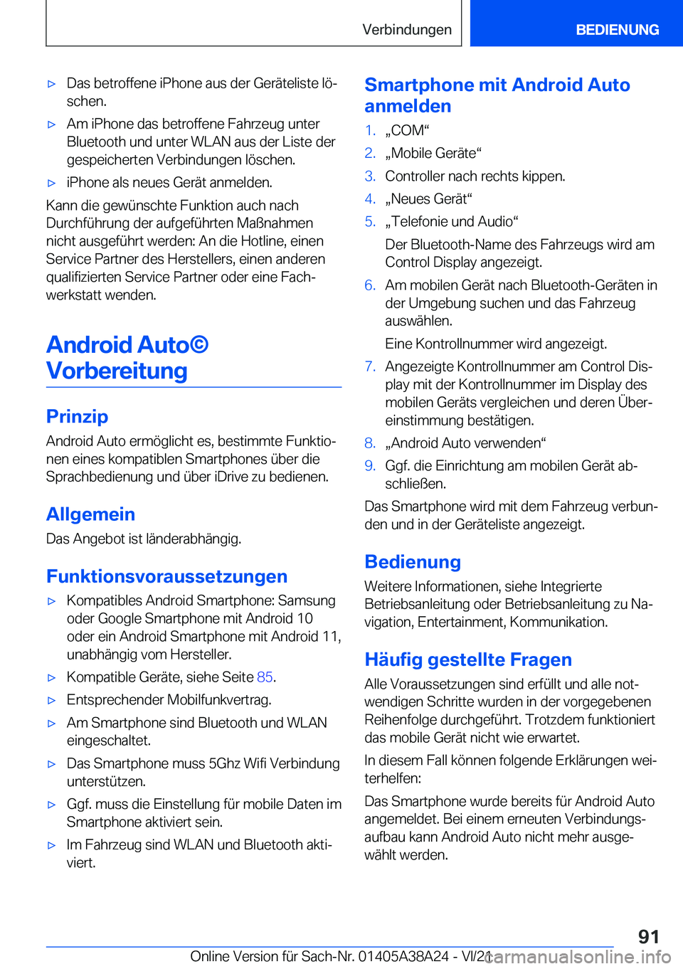 BMW 4 SERIES GRAN COUPE 2022  Betriebsanleitungen (in German) x�D�a�s��b�e�t�r�o�f�f�e�n�e��i�P�h�o�n�e��a�u�s��d�e�r��G�e�r�