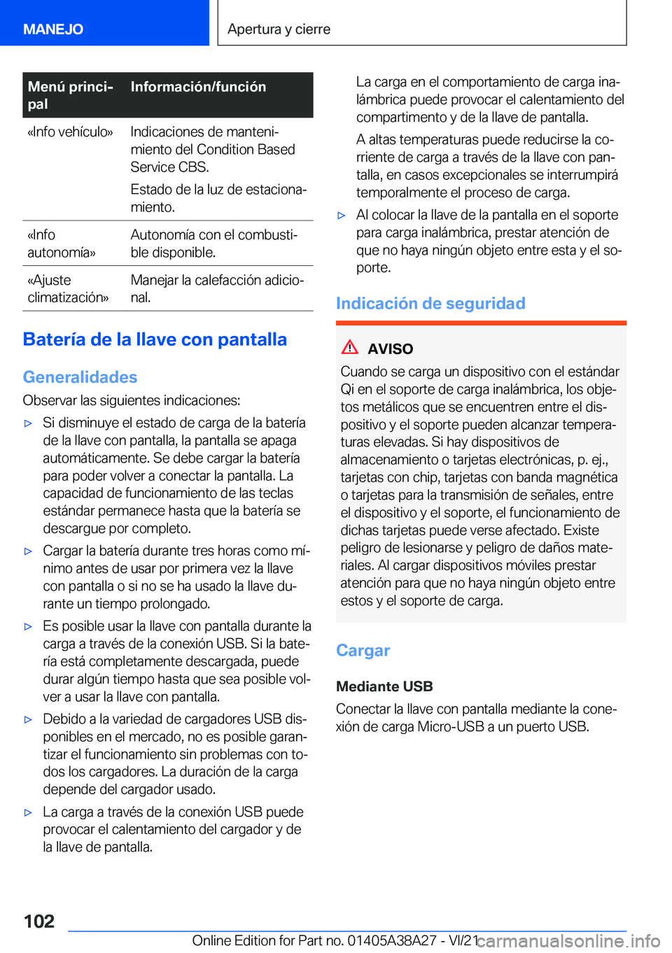 BMW 4 SERIES GRAN COUPE 2022  Manuales de Empleo (in Spanish) �M�e�n�