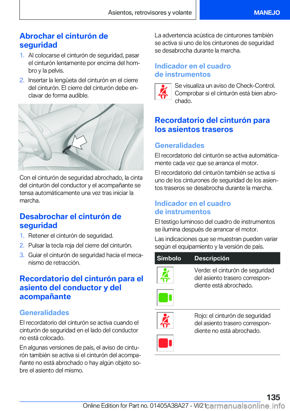 BMW 4 SERIES GRAN COUPE 2022  Manuales de Empleo (in Spanish) �A�b�r�o�c�h�a�r��e�l��c�i�n�t�u�r�