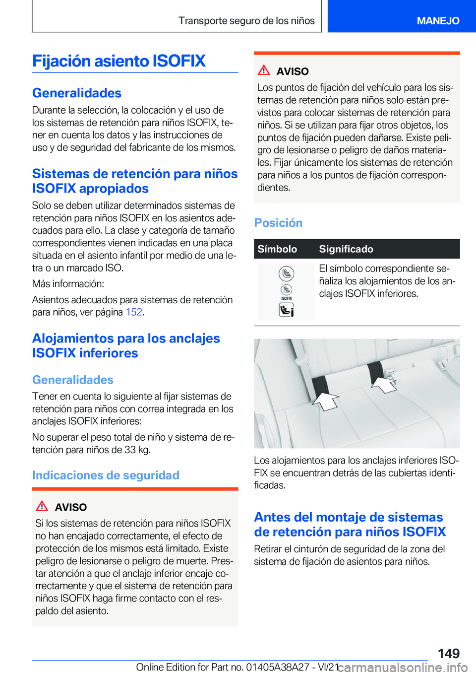 BMW 4 SERIES GRAN COUPE 2022  Manuales de Empleo (in Spanish) �F�i�j�a�c�i�