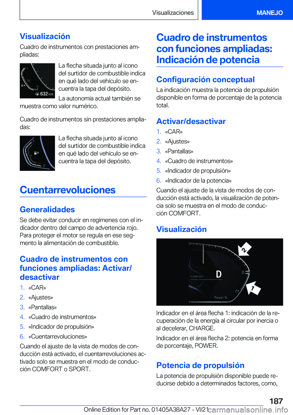 BMW 4 SERIES GRAN COUPE 2022  Manuales de Empleo (in Spanish) �V�i�s�u�a�l�i�z�a�c�i�
