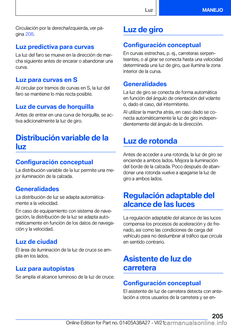 BMW 4 SERIES GRAN COUPE 2022  Manuales de Empleo (in Spanish) �C�i�r�c�u�l�a�c�i�