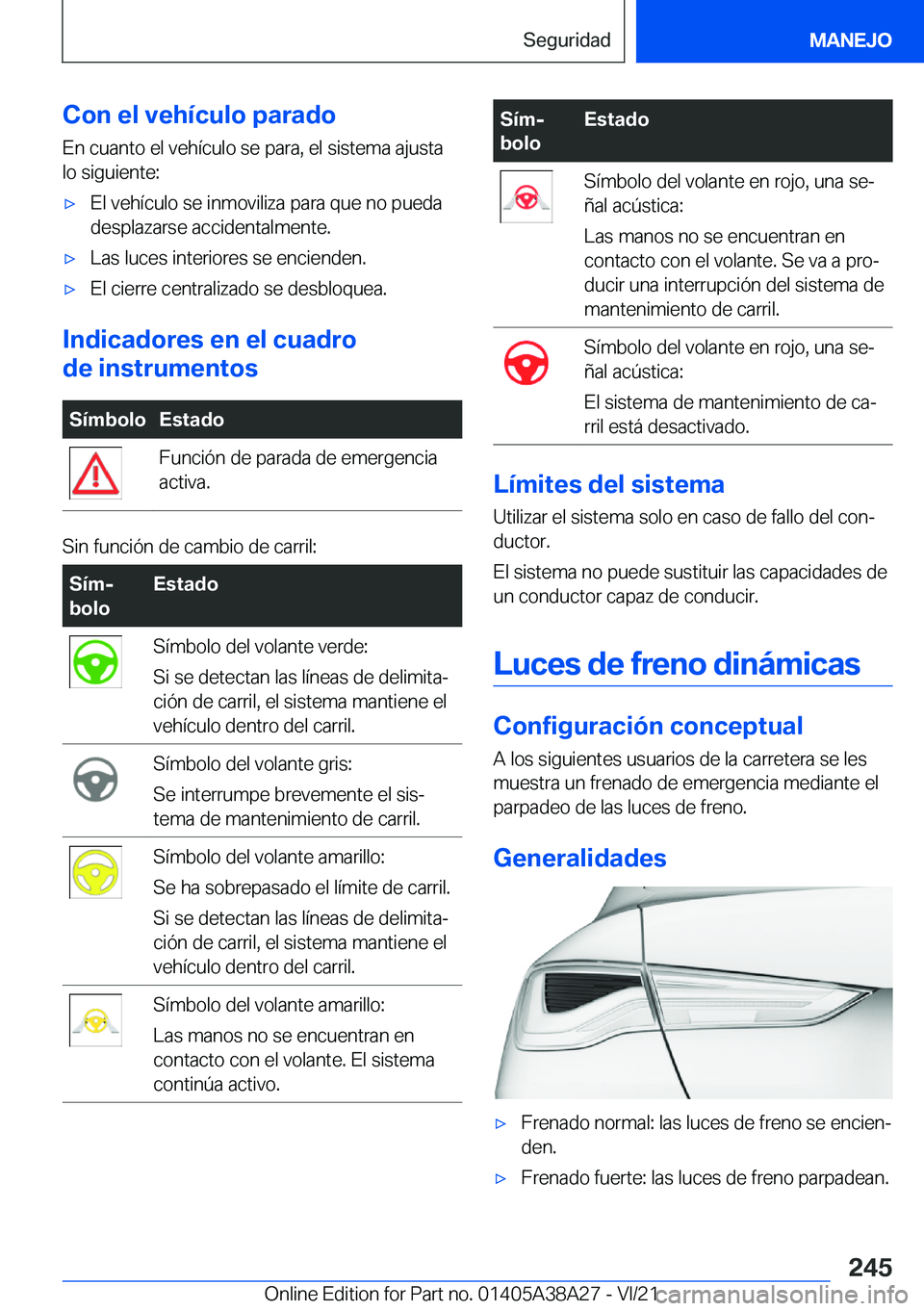 BMW 4 SERIES GRAN COUPE 2022  Manuales de Empleo (in Spanish) �C�o�n��e�l��v�e�h�