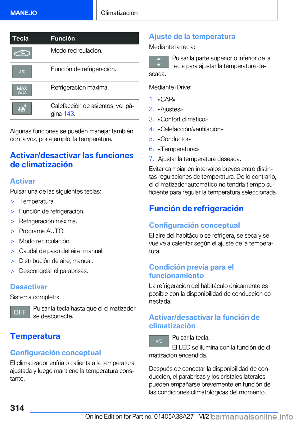 BMW 4 SERIES GRAN COUPE 2022  Manuales de Empleo (in Spanish) �T�e�c�l�a�F�u�n�c�i�