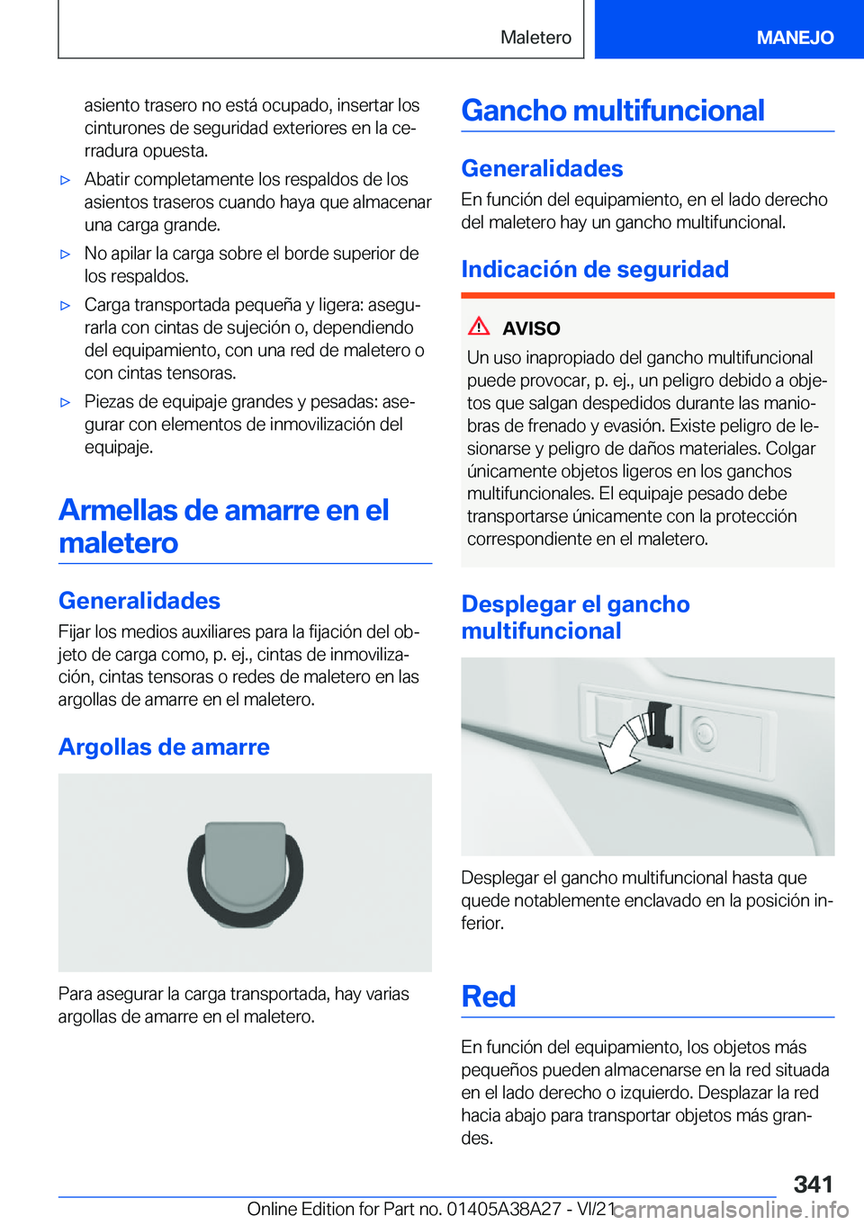 BMW 4 SERIES GRAN COUPE 2022  Manuales de Empleo (in Spanish) �a�s�i�e�n�t�o��t�r�a�s�e�r�o��n�o��e�s�t�