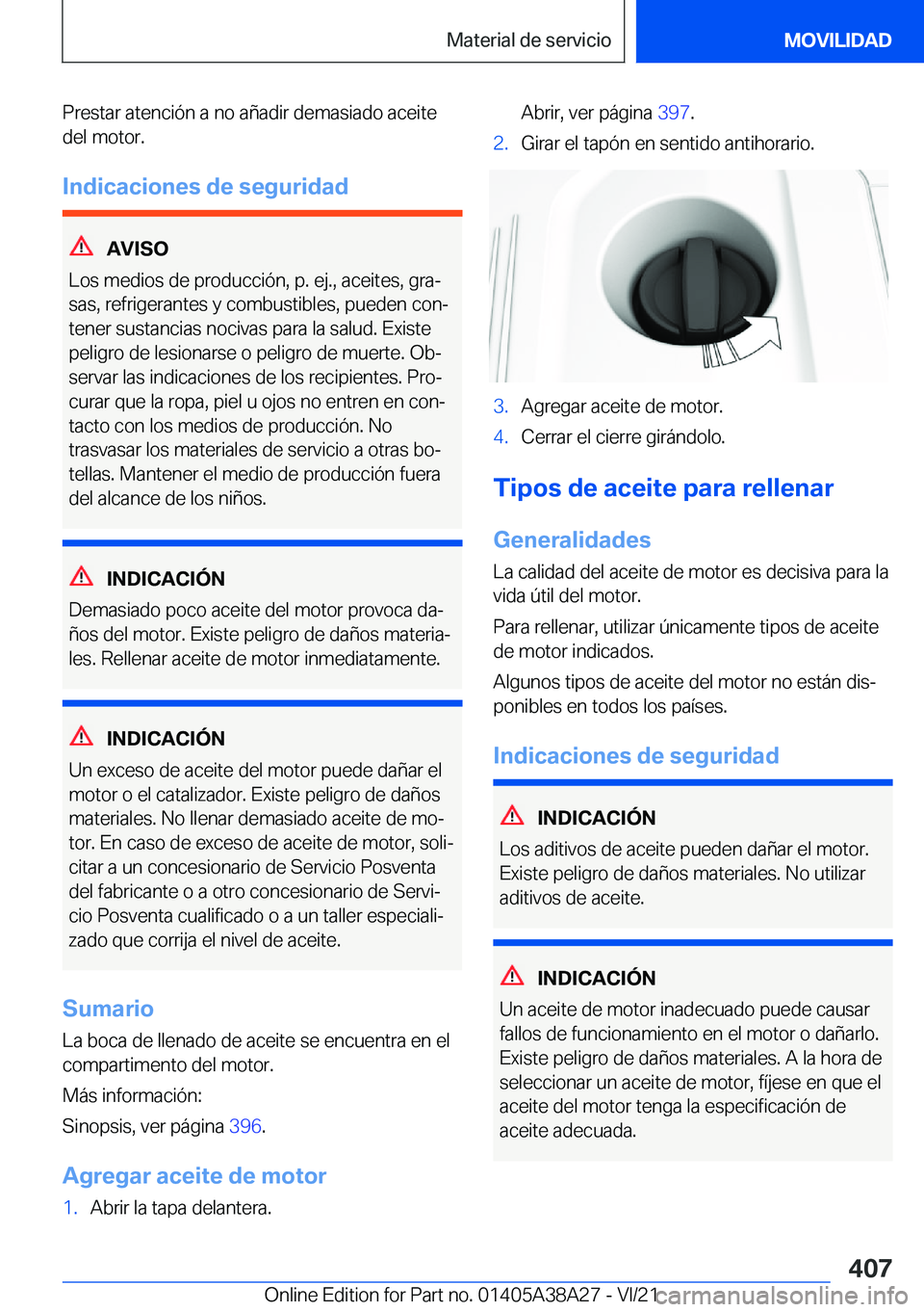 BMW 4 SERIES GRAN COUPE 2022  Manuales de Empleo (in Spanish) �P�r�e�s�t�a�r��a�t�e�n�c�i�
