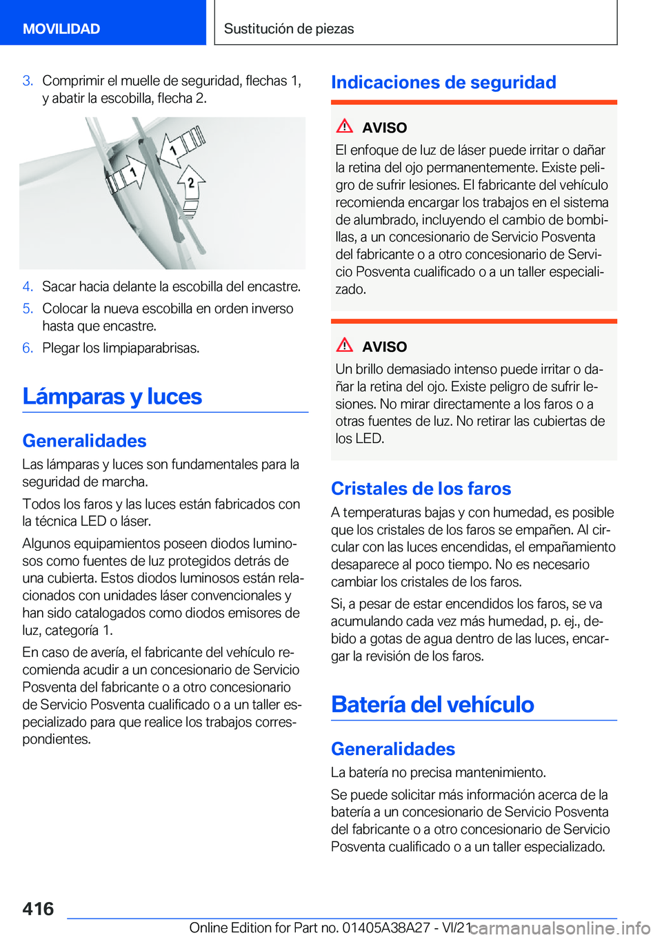 BMW 4 SERIES GRAN COUPE 2022  Manuales de Empleo (in Spanish) �3�.�C�o�m�p�r�i�m�i�r��e�l��m�u�e�l�l�e��d�e��s�e�g�u�r�i�d�a�d�,��f�l�e�c�h�a�s��1�,
�y��a�b�a�t�i�r��l�a��e�s�c�o�b�i�l�l�a�,��f�l�e�c�h�a��2�.�4�.�S�a�c�a�r��h�a�c�i�a��d�e�l�a�n�t�e�