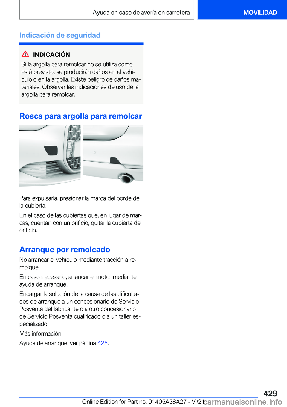 BMW 4 SERIES GRAN COUPE 2022  Manuales de Empleo (in Spanish) �I�n�d�i�c�a�c�i�