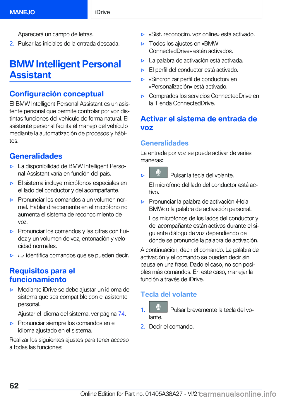 BMW 4 SERIES GRAN COUPE 2022  Manuales de Empleo (in Spanish) �A�p�a�r�e�c�e�r�