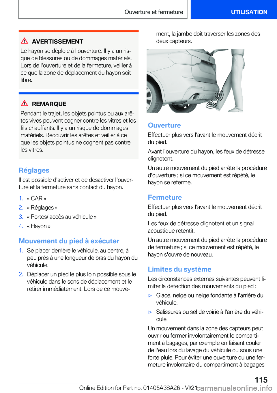 BMW 4 SERIES GRAN COUPE 2022  Notices Demploi (in French) �A�V�E�R�T�I�S�S�E�M�E�N�T
�L�e��h�a�y�o�n��s�e��d�é�p�l�o�i�e��