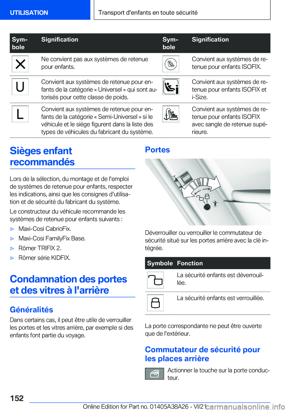 BMW 4 SERIES GRAN COUPE 2022  Notices Demploi (in French) �S�y�mj
�b�o�l�e�S�i�g�n�i�f�i�c�a�t�i�o�n�S�y�mj
�b�o�l�e�S�i�g�n�i�f�i�c�a�t�i�o�n�N�e��c�o�n�v�i�e�n�t��p�a�s��a�u�x��s�y�s�t�è�m�e�s��d�e��r�e�t�e�n�u�e
�p�o�u�r��e�n�f�a�n�t�s�.�C�o�n�v