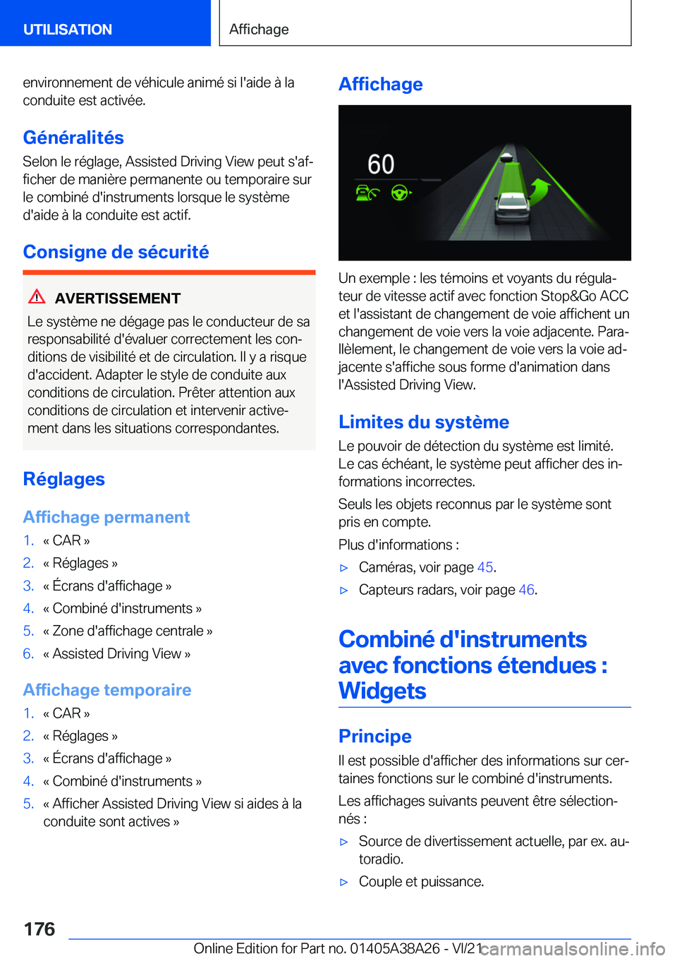 BMW 4 SERIES GRAN COUPE 2022  Notices Demploi (in French) �e�n�v�i�r�o�n�n�e�m�e�n�t��d�e��v�é�h�i�c�u�l�e��a�n�i�m�é��s�i��l�'�a�i�d�e��