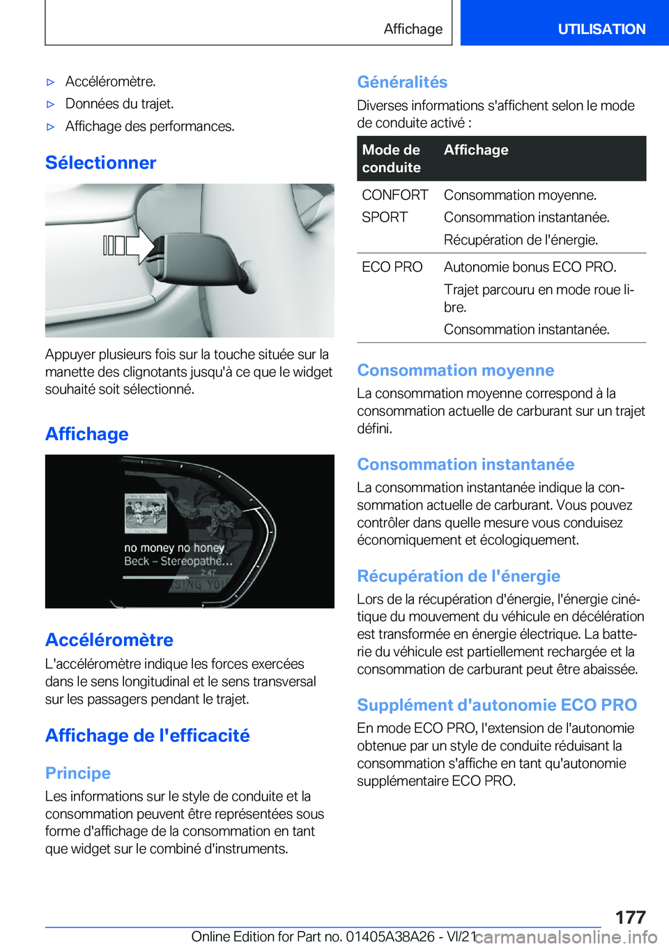 BMW 4 SERIES GRAN COUPE 2022  Notices Demploi (in French) 'x�A�c�c�é�l�é�r�o�m�è�t�r�e�.'x�D�o�n�n�é�e�s��d�u��t�r�a�j�e�t�.'x�A�f�f�i�c�h�a�g�e��d�e�s��p�e�r�f�o�r�m�a�n�c�e�s�.
�S�é�l�e�c�t�i�o�n�n�e�r
�A�p�p�u�y�e�r��p�l�u�s�i�e�u�r�