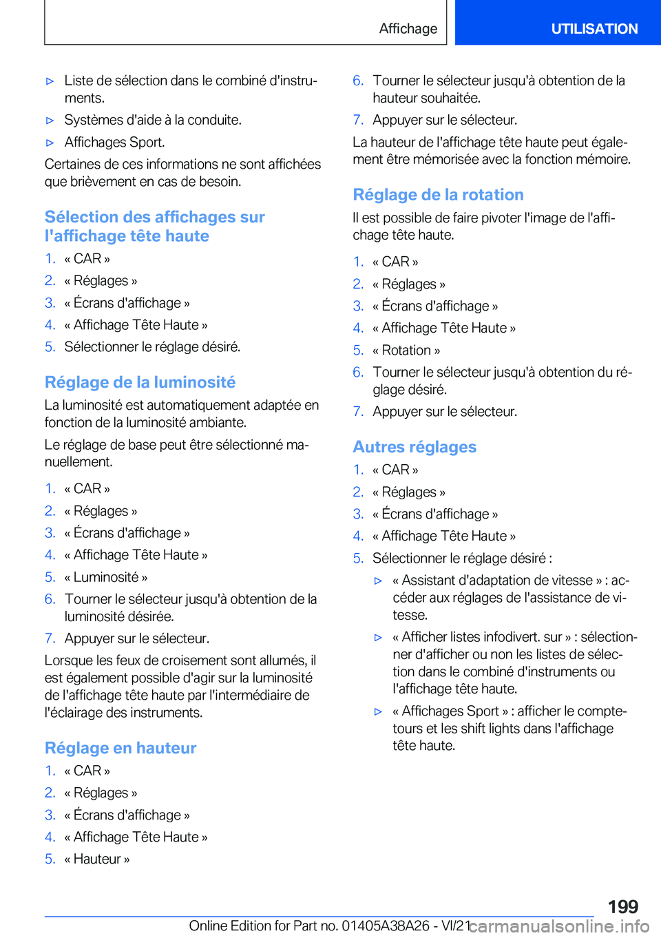BMW 4 SERIES GRAN COUPE 2022  Notices Demploi (in French) 'x�L�i�s�t�e��d�e��s�é�l�e�c�t�i�o�n��d�a�n�s��l�e��c�o�m�b�i�n�é��d�'�i�n�s�t�r�uj
�m�e�n�t�s�.'x�S�y�s�t�è�m�e�s��d�'�a�i�d�e��