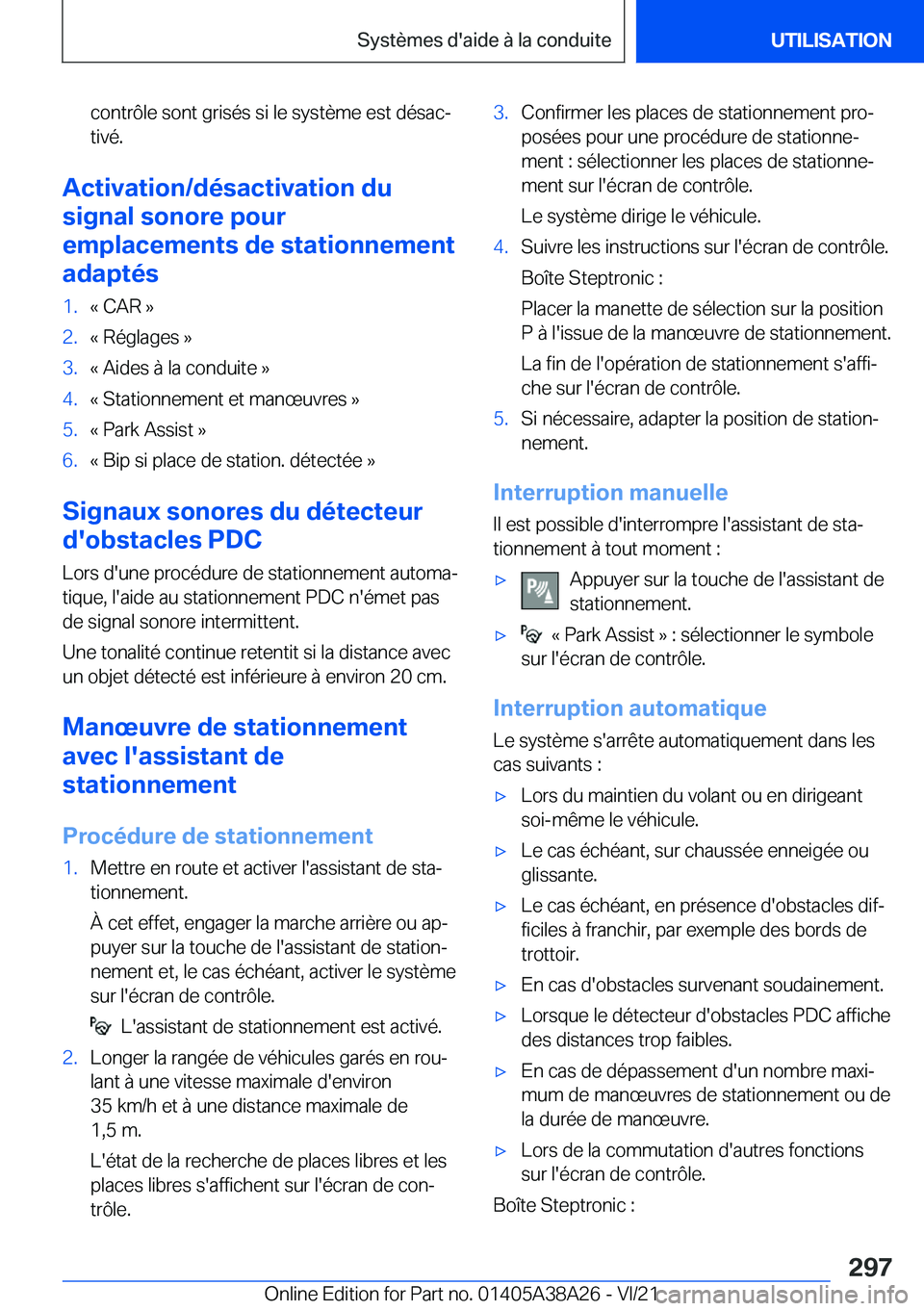 BMW 4 SERIES GRAN COUPE 2022  Notices Demploi (in French) �c�o�n�t�r�