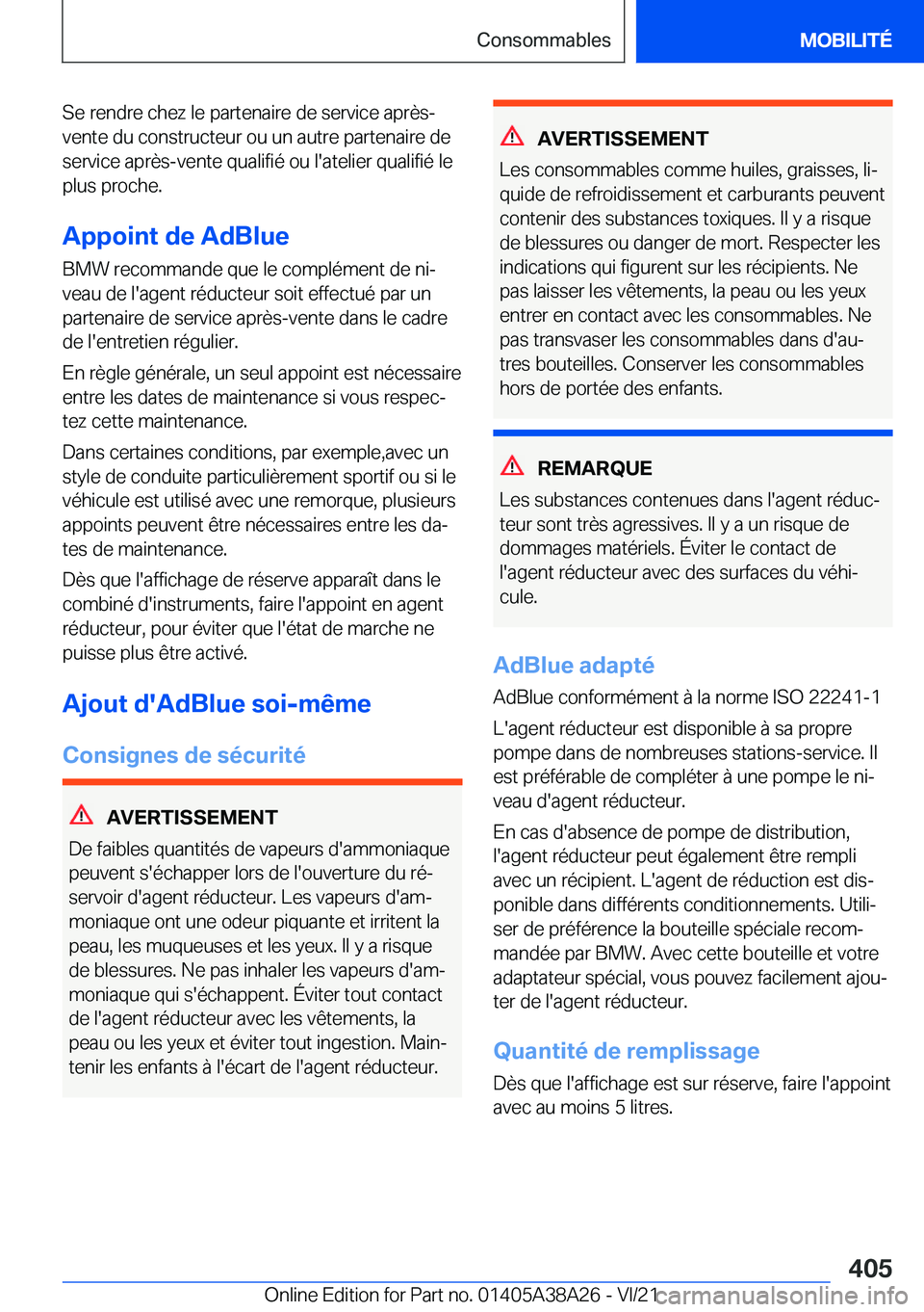 BMW 4 SERIES GRAN COUPE 2022  Notices Demploi (in French) �S�e��r�e�n�d�r�e��c�h�e�z��l�e��p�a�r�t�e�n�a�i�r�e��d�e��s�e�r�v�i�c�e��a�p�r�è�s�-
�v�e�n�t�e��d�u��c�o�n�s�t�r�u�c�t�e�u�r��o�u��u�n��a�u�t�r�e��p�a�r�t�e�n�a�i�r�e��d�e
�s�e�r�v�i�
