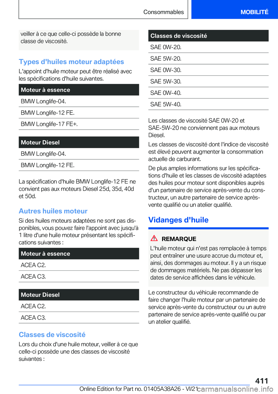 BMW 4 SERIES GRAN COUPE 2022  Notices Demploi (in French) �v�e�i�l�l�e�r��