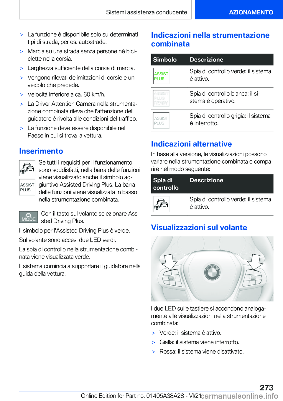 BMW 4 SERIES GRAN COUPE 2022  Libretti Di Uso E manutenzione (in Italian) 'x�L�a��f�u�n�z�i�o�n�e��è��d�i�s�p�o�n�i�b�i�l�e��s�o�l�o��s�u��d�e�t�e�r�m�i�n�a�t�i
�t�i�p�i��d�i��s�t�r�a�d�a�,��p�e�r��e�s�.��a�u�t�o�s�t�r�a�d�e�.'x�M�a�r�c�i�a��s�u��u�n�a