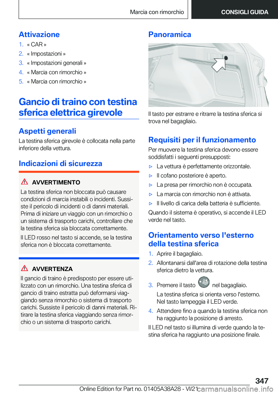 BMW 4 SERIES GRAN COUPE 2022  Libretti Di Uso E manutenzione (in Italian) �A�t�t�i�v�a�z�i�o�n�e�1�.�«��C�A�R��{�2�.�«��I�m�p�o�s�t�a�z�i�o�n�i��{�3�.�«��I�m�p�o�s�t�a�z�i�o�n�i��g�e�n�e�r�a�l�i��{�4�.�«��M�a�r�c�i�a��c�o�n��r�i�m�o�r�c�h�i�o��{�5�.�«��M�a�