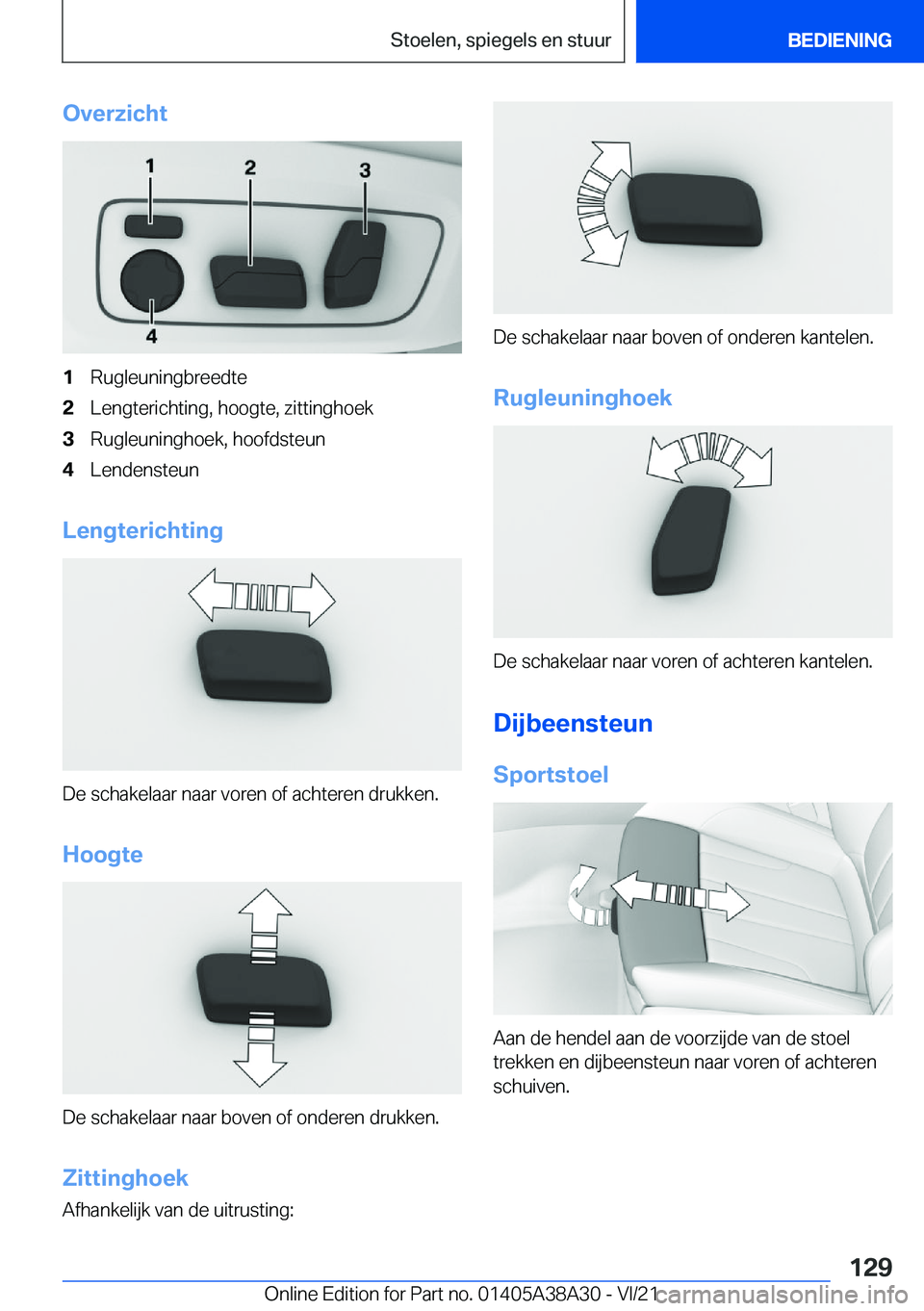 BMW 4 SERIES GRAN COUPE 2022  Instructieboekjes (in Dutch) �O�v�e�r�z�i�c�h�t�1�R�u�g�l�e�u�n�i�n�g�b�r�e�e�d�t�e�2�L�e�n�g�t�e�r�i�c�h�t�i�n�g�,��h�o�o�g�t�e�,��z�i�t�t�i�n�g�h�o�e�k�3�R�u�g�l�e�u�n�i�n�g�h�o�e�k�,��h�o�o�f�d�s�t�e�u�n�4�L�e�n�d�e�n�s�t�e