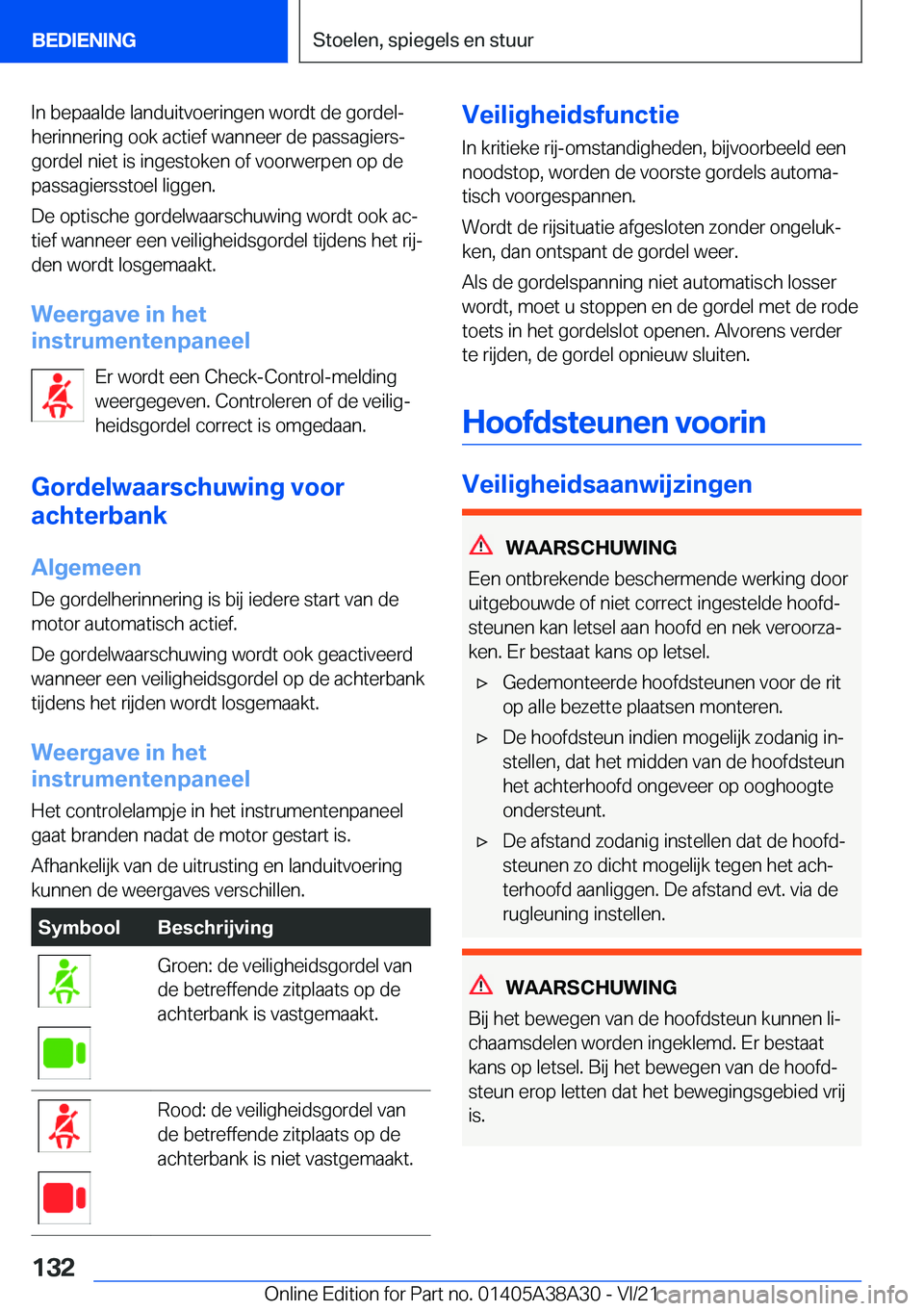 BMW 4 SERIES GRAN COUPE 2022  Instructieboekjes (in Dutch) �I�n��b�e�p�a�a�l�d�e��l�a�n�d�u�i�t�v�o�e�r�i�n�g�e�n��w�o�r�d�t��d�e��g�o�r�d�e�lj
�h�e�r�i�n�n�e�r�i�n�g��o�o�k��a�c�t�i�e�f��w�a�n�n�e�e�r��d�e��p�a�s�s�a�g�i�e�r�sj �g�o�r�d�e�l��n�i