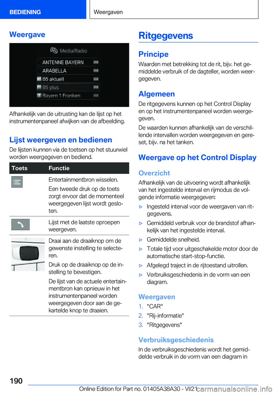 BMW 4 SERIES GRAN COUPE 2022  Instructieboekjes (in Dutch) �W�e�e�r�g�a�v�e
�A�f�h�a�n�k�e�l�i�j�k��v�a�n��d�e��u�i�t�r�u�s�t�i�n�g��k�a�n��d�e��l�i�j�s�t��o�p��h�e�t�i�n�s�t�r�u�m�e�n�t�e�n�p�a�n�e�e�l��a�f�w�i�j�k�e�n��v�a�n��d�e��a�f�b�e�e�l�d�
