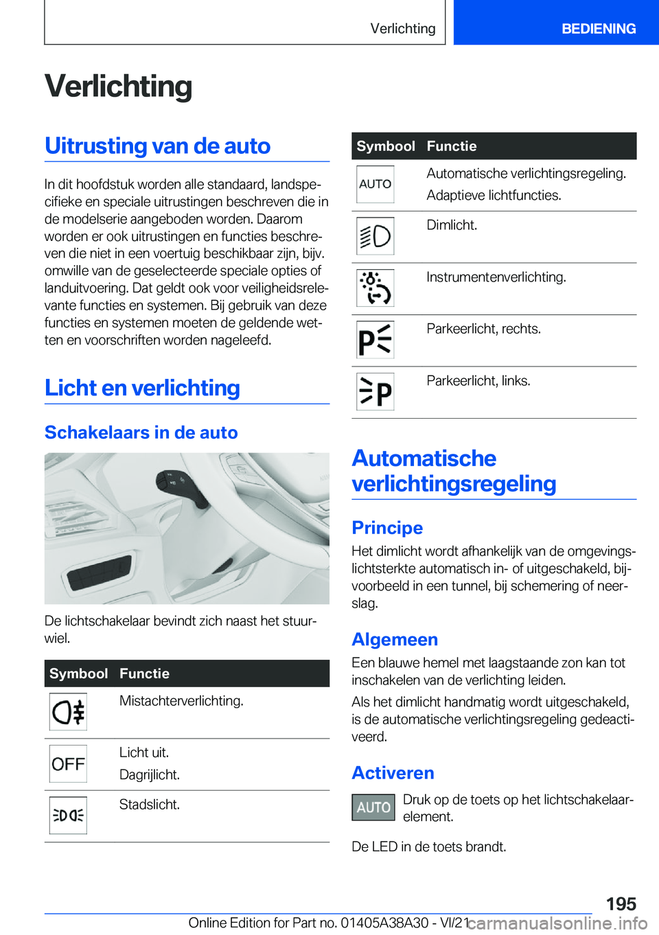 BMW 4 SERIES GRAN COUPE 2022  Instructieboekjes (in Dutch) �V�e�r�l�i�c�h�t�i�n�g�U�i�t�r�u�s�t�i�n�g��v�a�n��d�e��a�u�t�o
�I�n��d�i�t��h�o�o�f�d�s�t�u�k��w�o�r�d�e�n��a�l�l�e��s�t�a�n�d�a�a�r�d�,��l�a�n�d�s�p�ej�c�i�f�i�e�k�e��e�n��s�p�e�c�i�a�l�