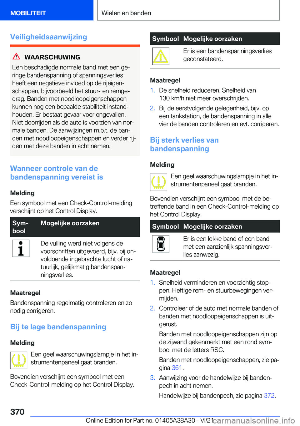 BMW 4 SERIES GRAN COUPE 2022  Instructieboekjes (in Dutch) �V�e�i�l�i�g�h�e�i�d�s�a�a�n�w�i�j�z�i�n�g
�W�A�A�R�S�C�H�U�W�I�N�G
�E�e�n��b�e�s�c�h�a�d�i�g�d�e��n�o�r�m�a�l�e��b�a�n�d��m�e�t��e�e�n��g�ej
�r�i�n�g�e��b�a�n�d�e�n�s�p�a�n�n�i�n�g��o�f��s�