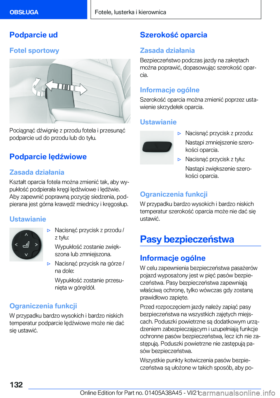 BMW 4 SERIES GRAN COUPE 2022  Instrukcja obsługi (in Polish) �P�o�d�p�a�r�c�i�e��u�d�F�o�t�e�l��s�p�o�r�t�o�w�y
�P�o�c�i�