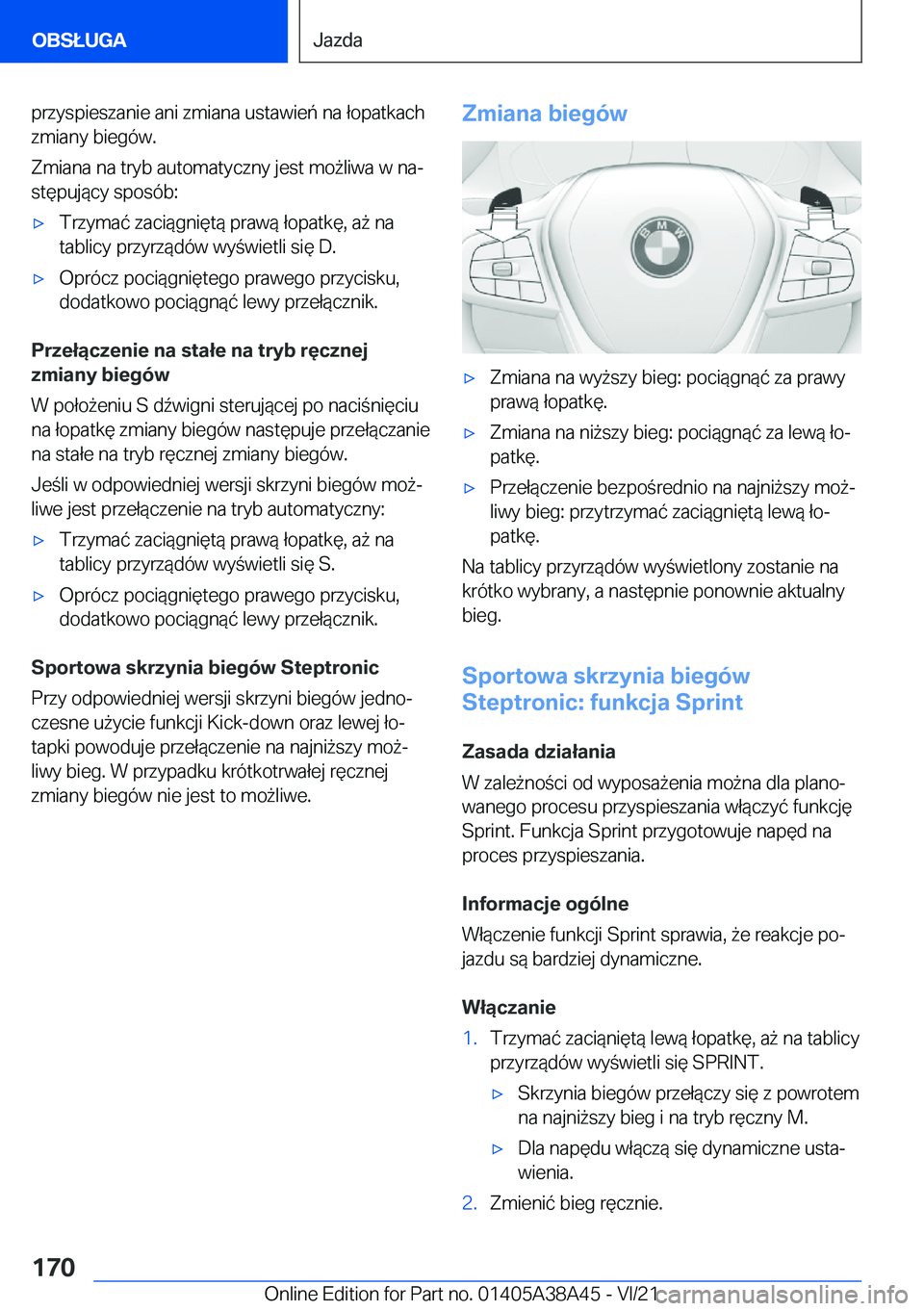 BMW 4 SERIES GRAN COUPE 2022  Instrukcja obsługi (in Polish) �p�r�z�y�s�p�i�e�s�z�a�n�i�e��a�n�i��z�m�i�a�n�a��u�s�t�a�w�i�e�