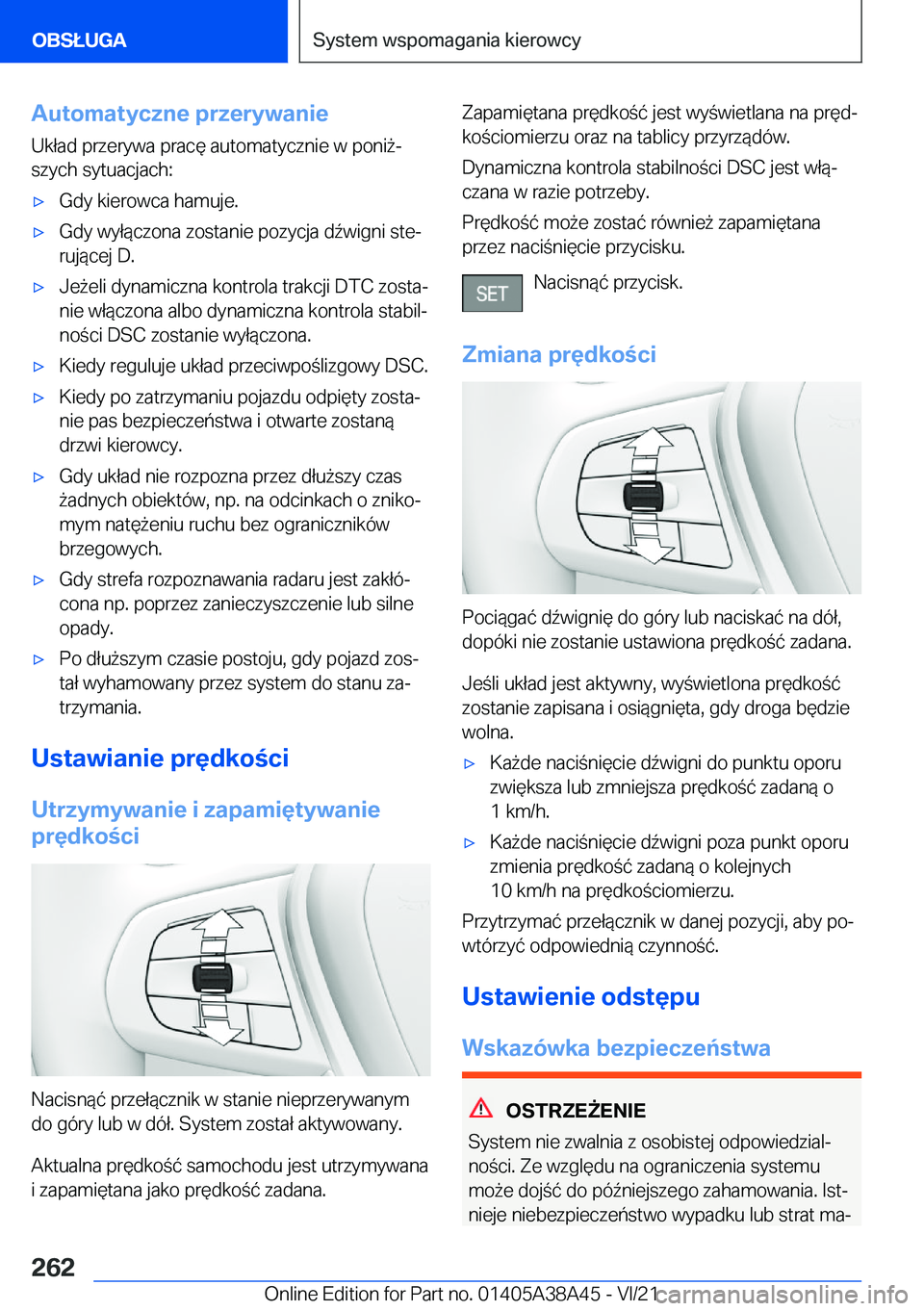 BMW 4 SERIES GRAN COUPE 2022  Instrukcja obsługi (in Polish) �A�u�t�o�m�a�t�y�c�z�n�e��p�r�z�e�r�y�w�a�n�i�e
�U�k�ł�a�d��p�r�z�e�r�y�w�a��p�r�a�c�