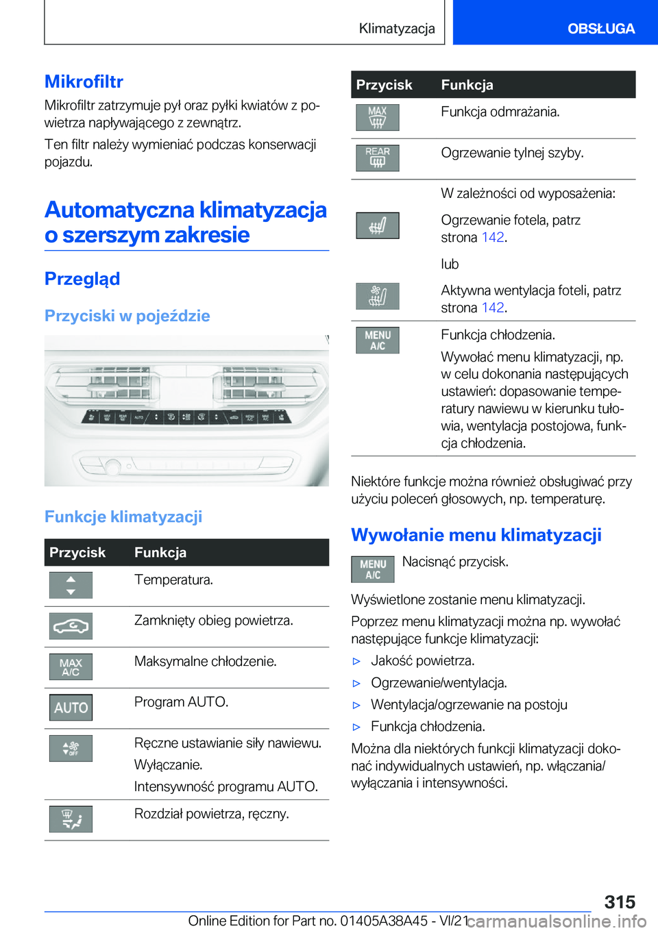 BMW 4 SERIES GRAN COUPE 2022  Instrukcja obsługi (in Polish) �M�i�k�r�o�f�i�l�t�r�M�i�k�r�o�f�i�l�t�r��z�a�t�r�z�y�m�u�j�e��p�y�ł��o�r�a�z��p�y�ł�k�i��k�w�i�a�t�
