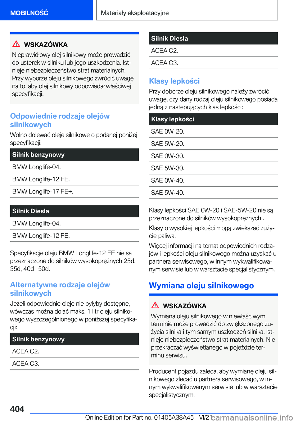 BMW 4 SERIES GRAN COUPE 2022  Instrukcja obsługi (in Polish) �W�S�K�A�Z�