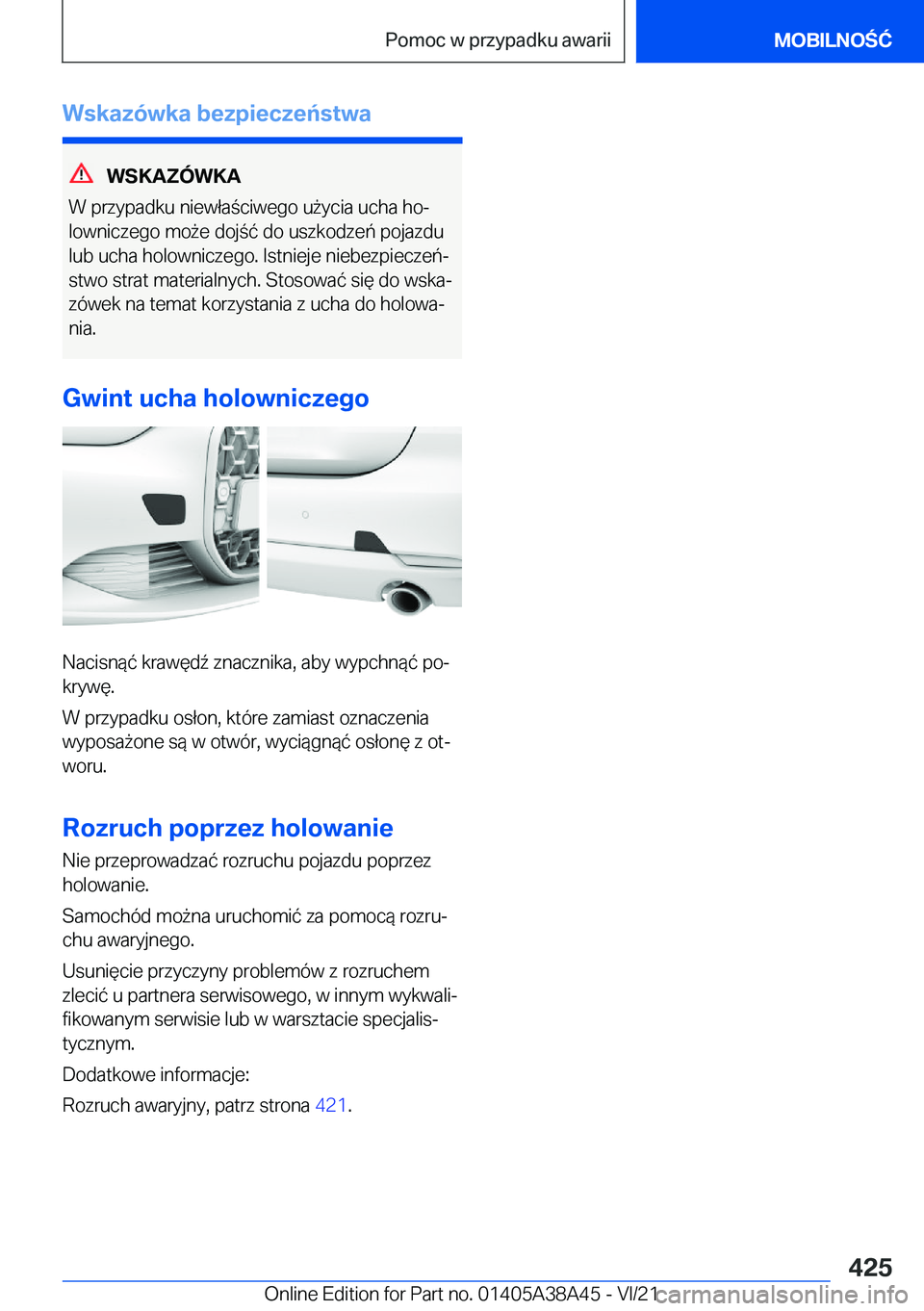BMW 4 SERIES GRAN COUPE 2022  Instrukcja obsługi (in Polish) �W�s�k�a�z�