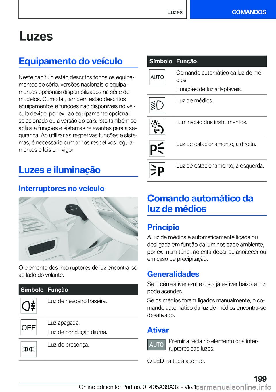 BMW 4 SERIES GRAN COUPE 2022  Manual do condutor (in Portuguese) �L�u�z�e�s�E�q�u�i�p�a�m�e�n�t�o��d�o��v�e�