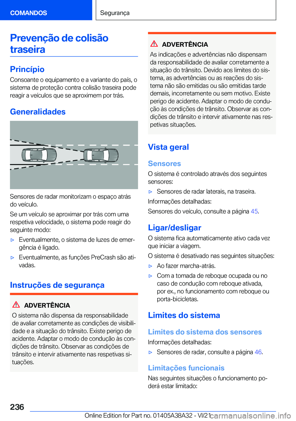 BMW 4 SERIES GRAN COUPE 2022  Manual do condutor (in Portuguese) �P�r�e�v�e�n�