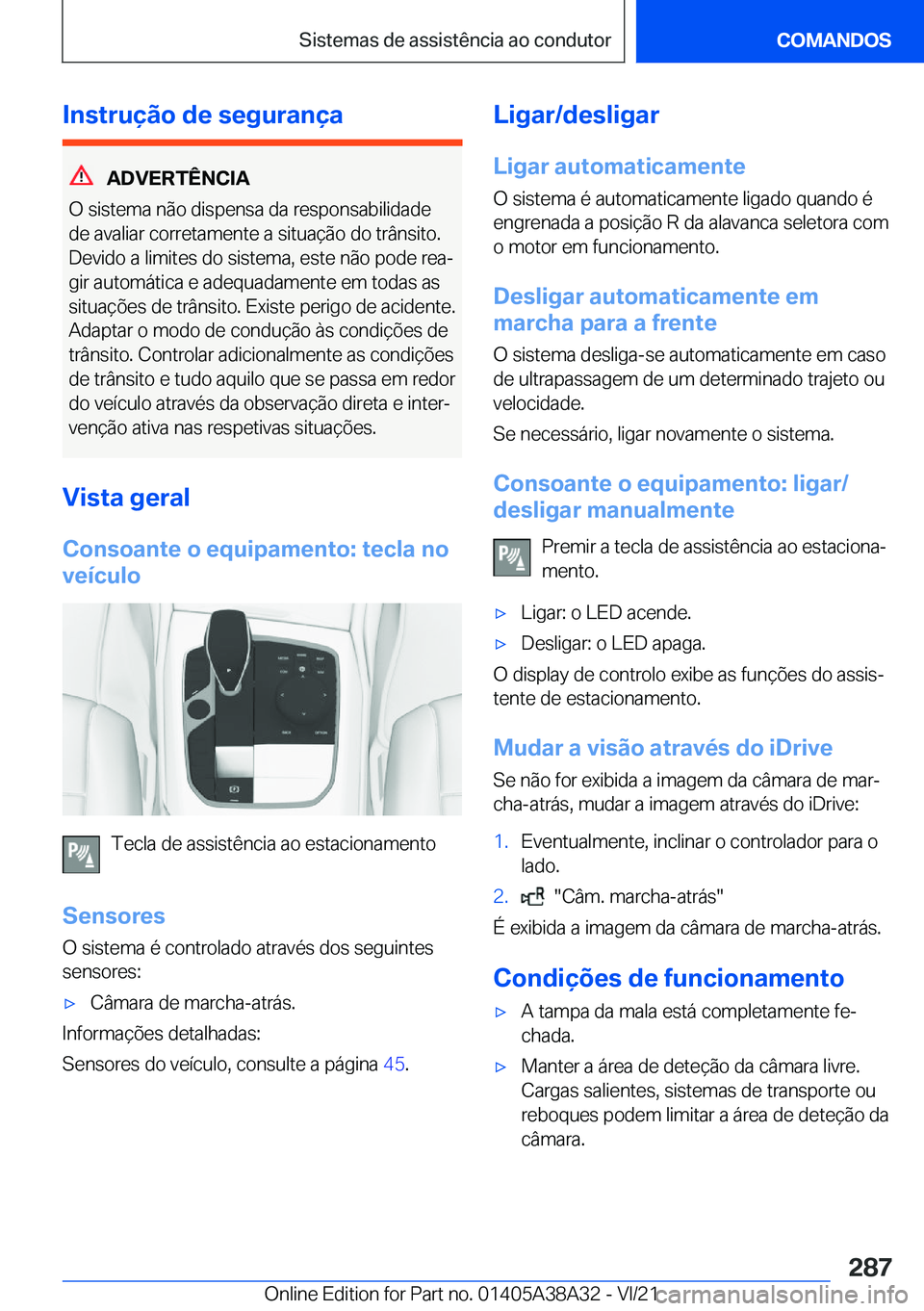 BMW 4 SERIES GRAN COUPE 2022  Manual do condutor (in Portuguese) �I�n�s�t�r�u�