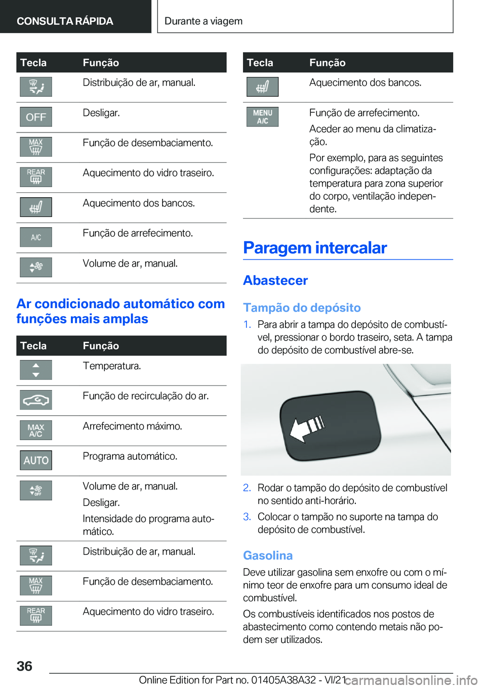 BMW 4 SERIES GRAN COUPE 2022  Manual do condutor (in Portuguese) �T�e�c�l�a�F�u�n�