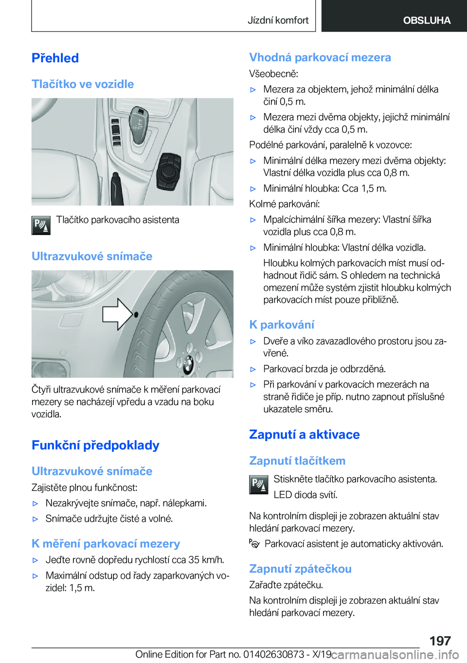 BMW 4 SERIES GRAN COUPE 2020  Návod na použití (in Czech) �P�e�h�l�e�d
�T�l�a�č�